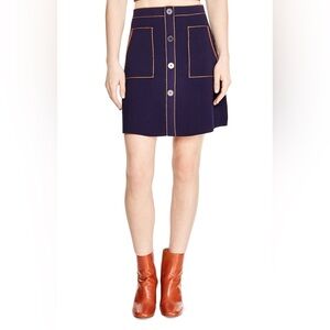 Sandro Heloise Blue Aline Skirt